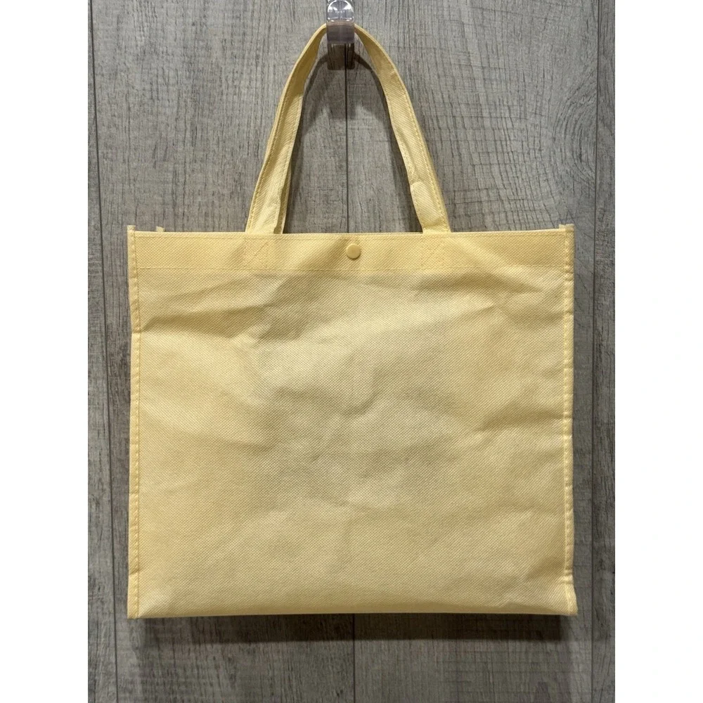 Bellagio Las Vegas Nevada Casino Souvenir Tote Bag Tan Beige Canvas Button Top